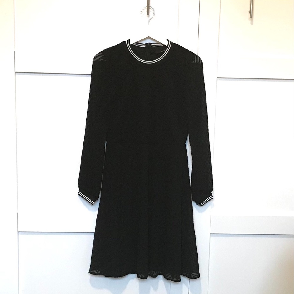 Only Black Lace Dress with Sporty Details